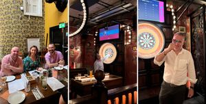 Dinner and darts
